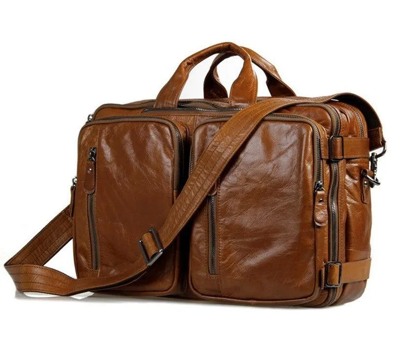 Genuine Leather Large Business Handheld Bag
