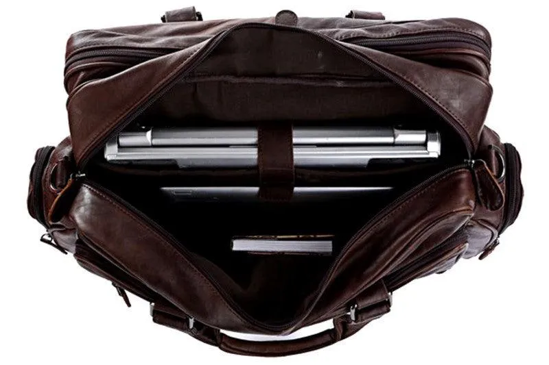 Genuine Leather Large Business Handheld Bag
