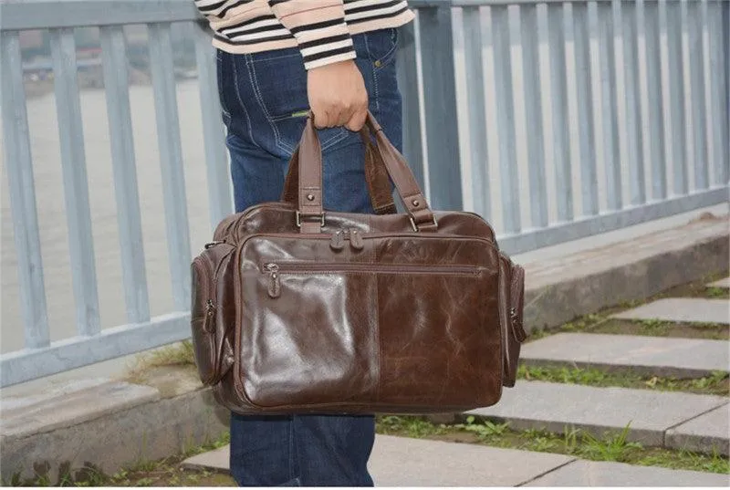Genuine Leather Large Business Handheld Bag