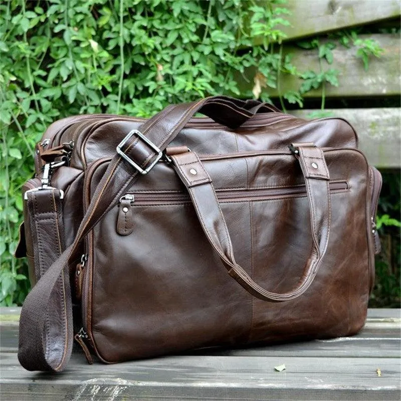 Genuine Leather Large Business Handheld Bag