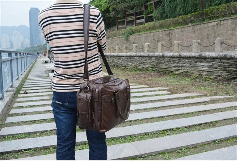 Genuine Leather Large Business Handheld Bag