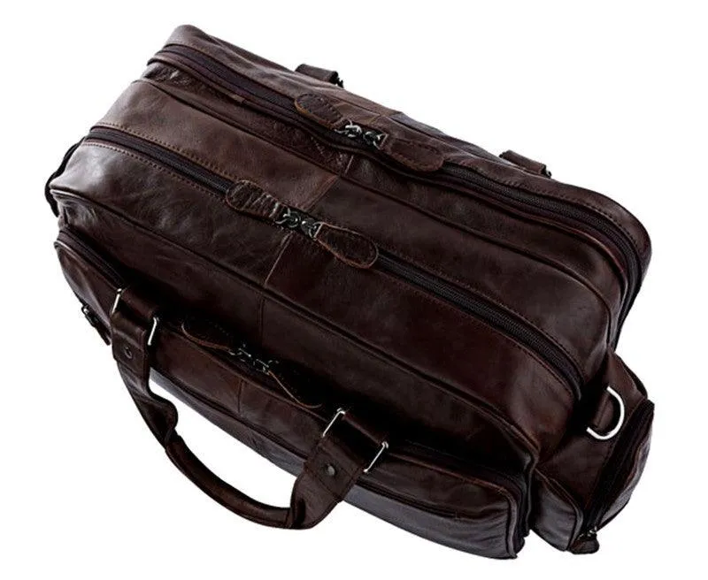 Genuine Leather Large Business Handheld Bag