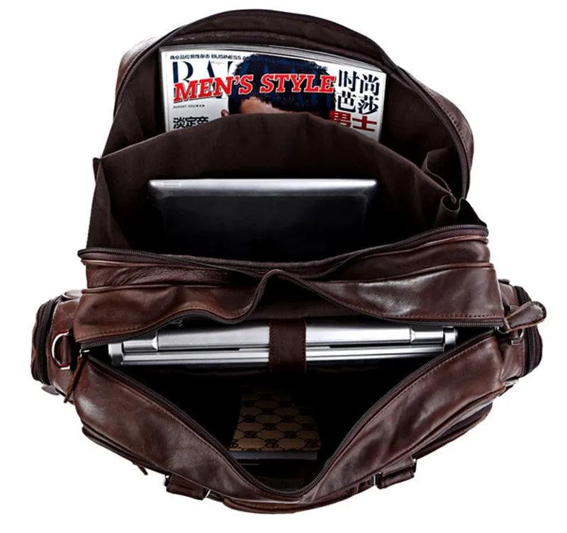 Genuine Leather Large Business Handheld Bag