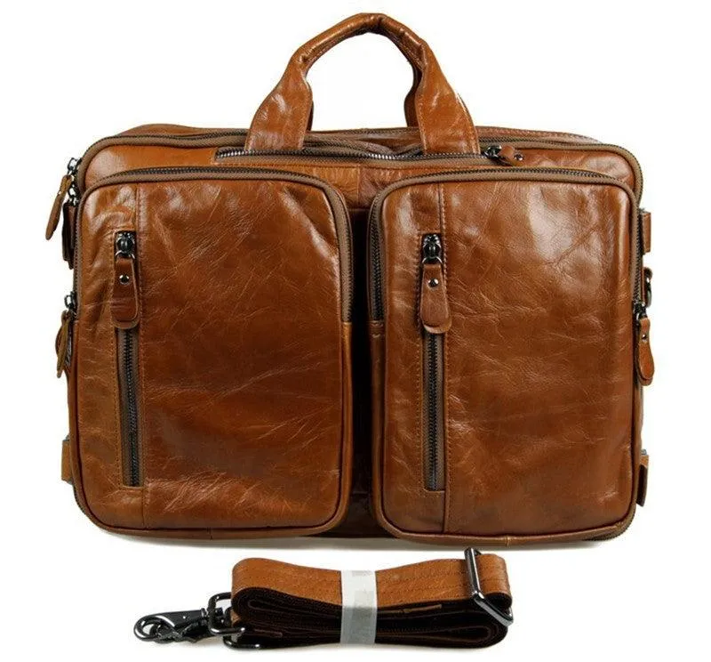 Genuine Leather Large Business Handheld Bag
