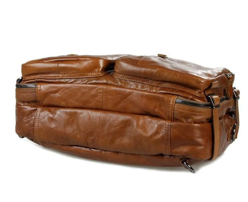 Genuine Leather Large Business Handheld Bag