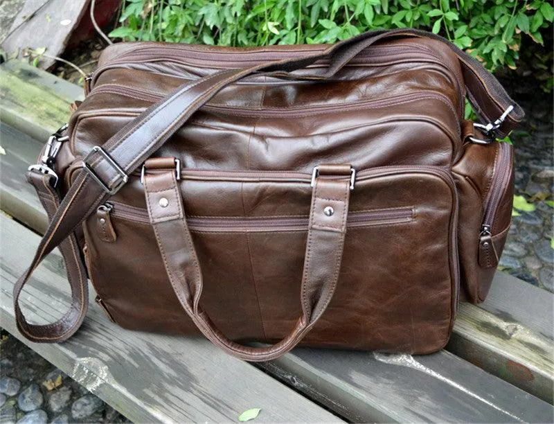 Genuine Leather Large Business Handheld Bag