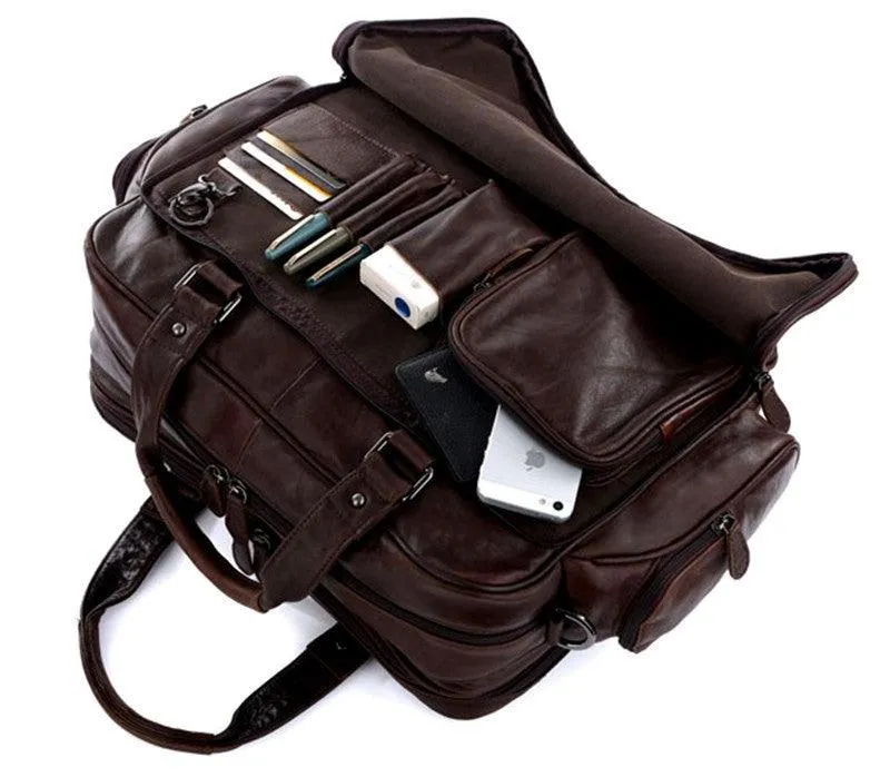 Genuine Leather Large Business Handheld Bag