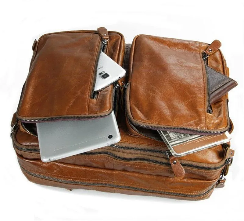 Genuine Leather Large Business Handheld Bag