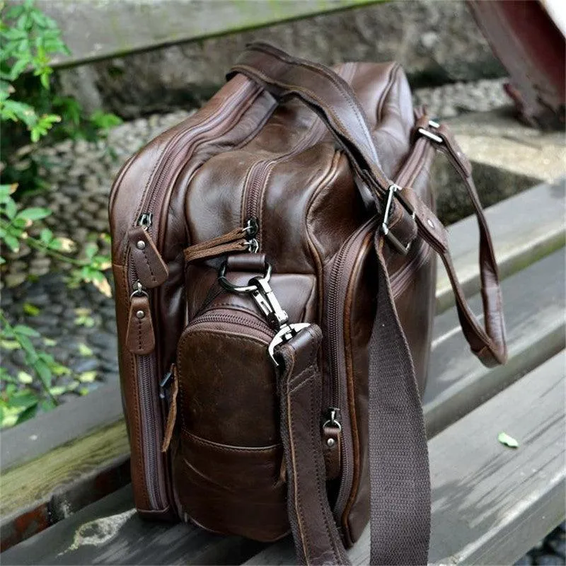 Genuine Leather Large Business Handheld Bag