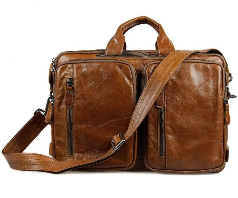 Genuine Leather Large Business Handheld Bag