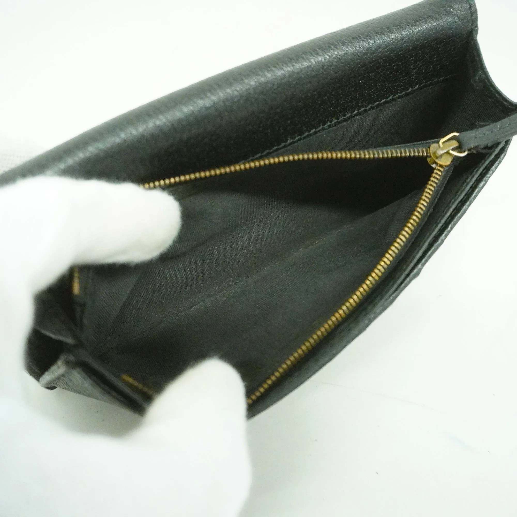 GUCCI  GG Marmont 428740 Women's Leather Long Wallet [bi-fold] Black