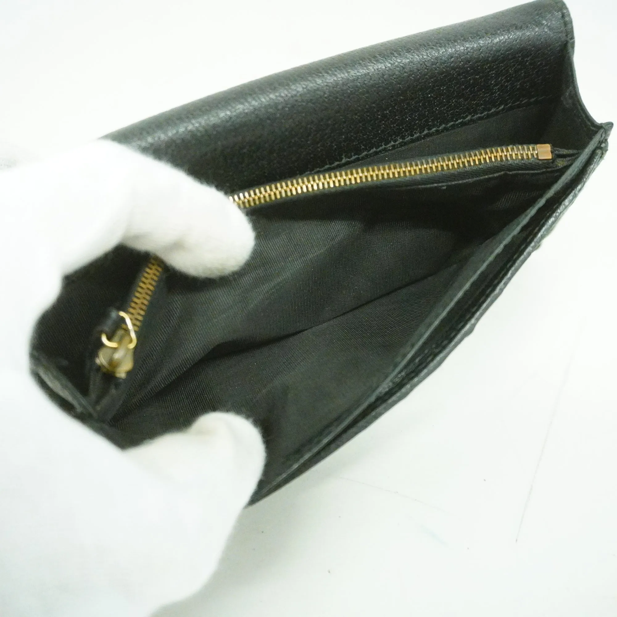 GUCCI  GG Marmont 428740 Women's Leather Long Wallet [bi-fold] Black
