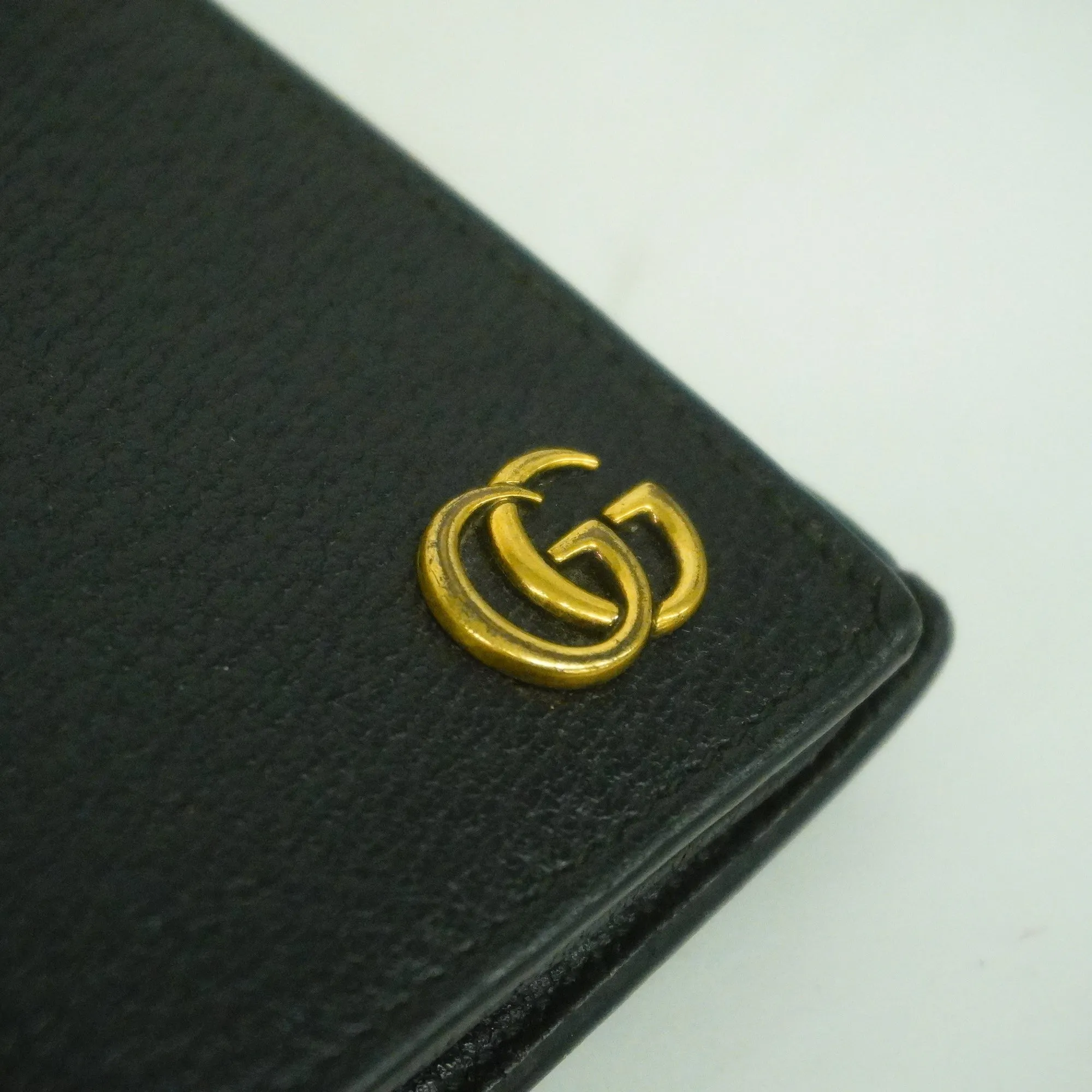 GUCCI  GG Marmont 428740 Women's Leather Long Wallet [bi-fold] Black