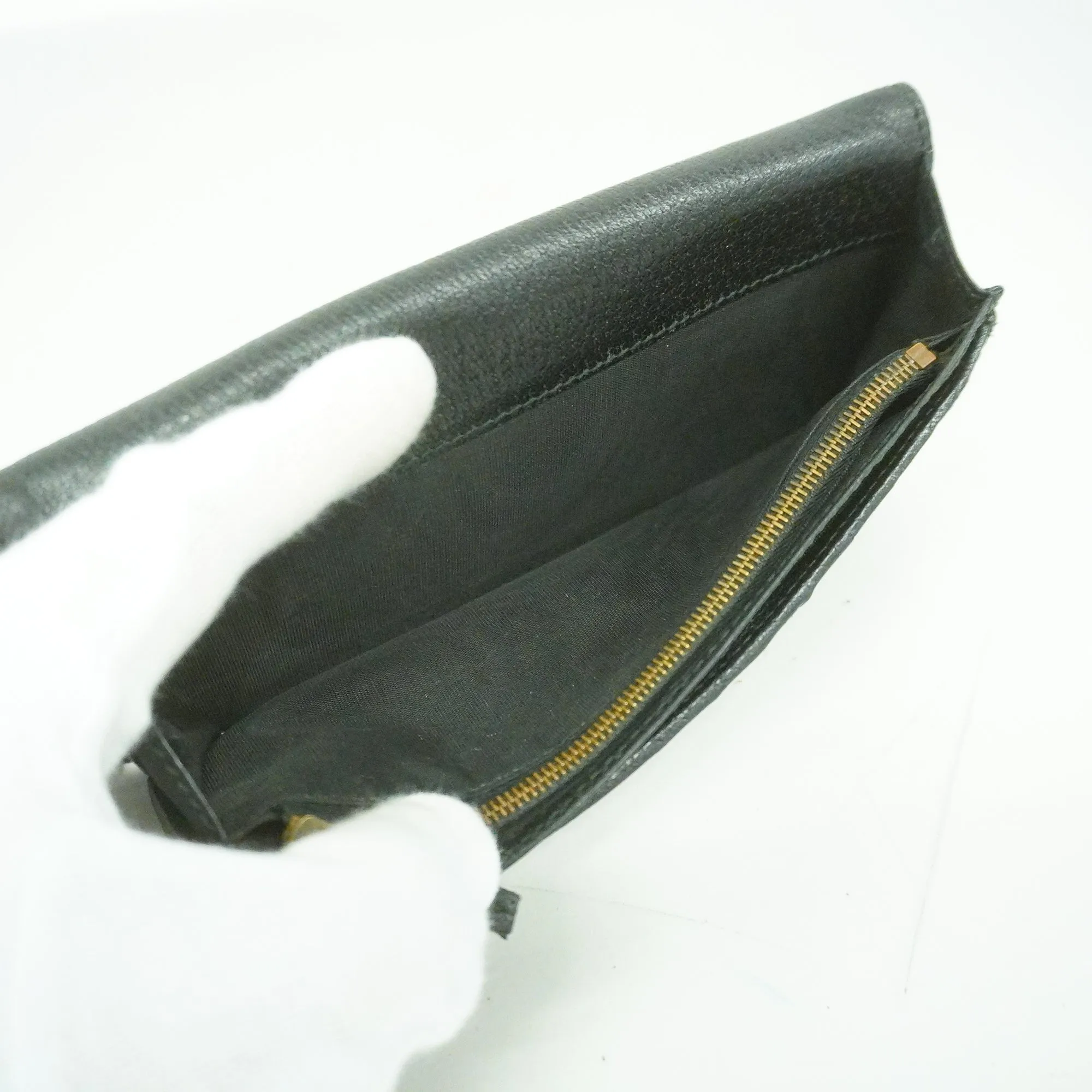 GUCCI  GG Marmont 428740 Women's Leather Long Wallet [bi-fold] Black