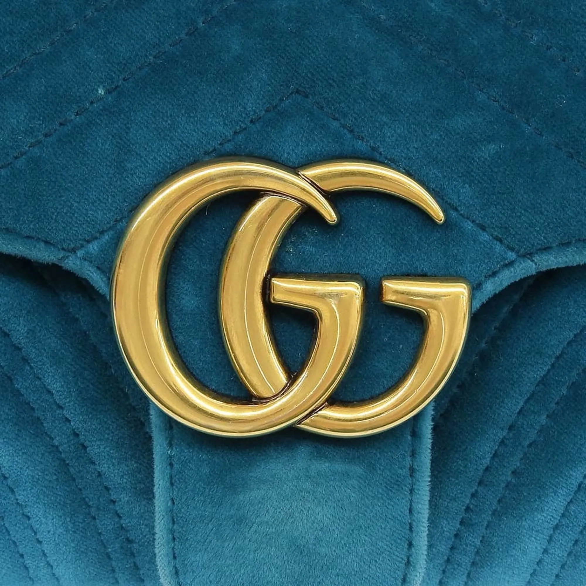GUCCI GG Marmont Velvet Suede Buckskin Heart Chain Shoulder Bag 443497 591693