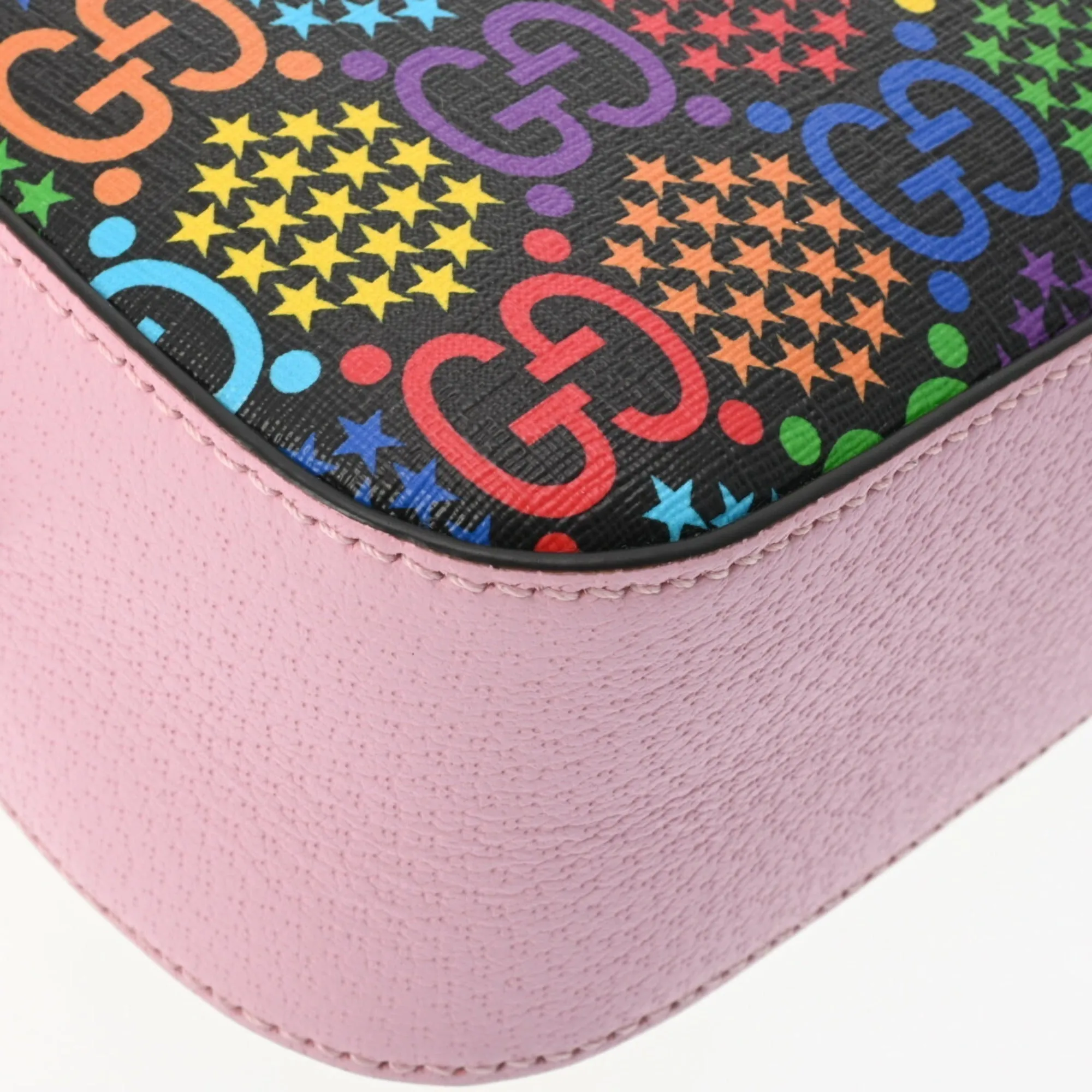 Gucci GG Psychedelic Pink/Multicolor 574886 Women's PVC Shoulder Bag