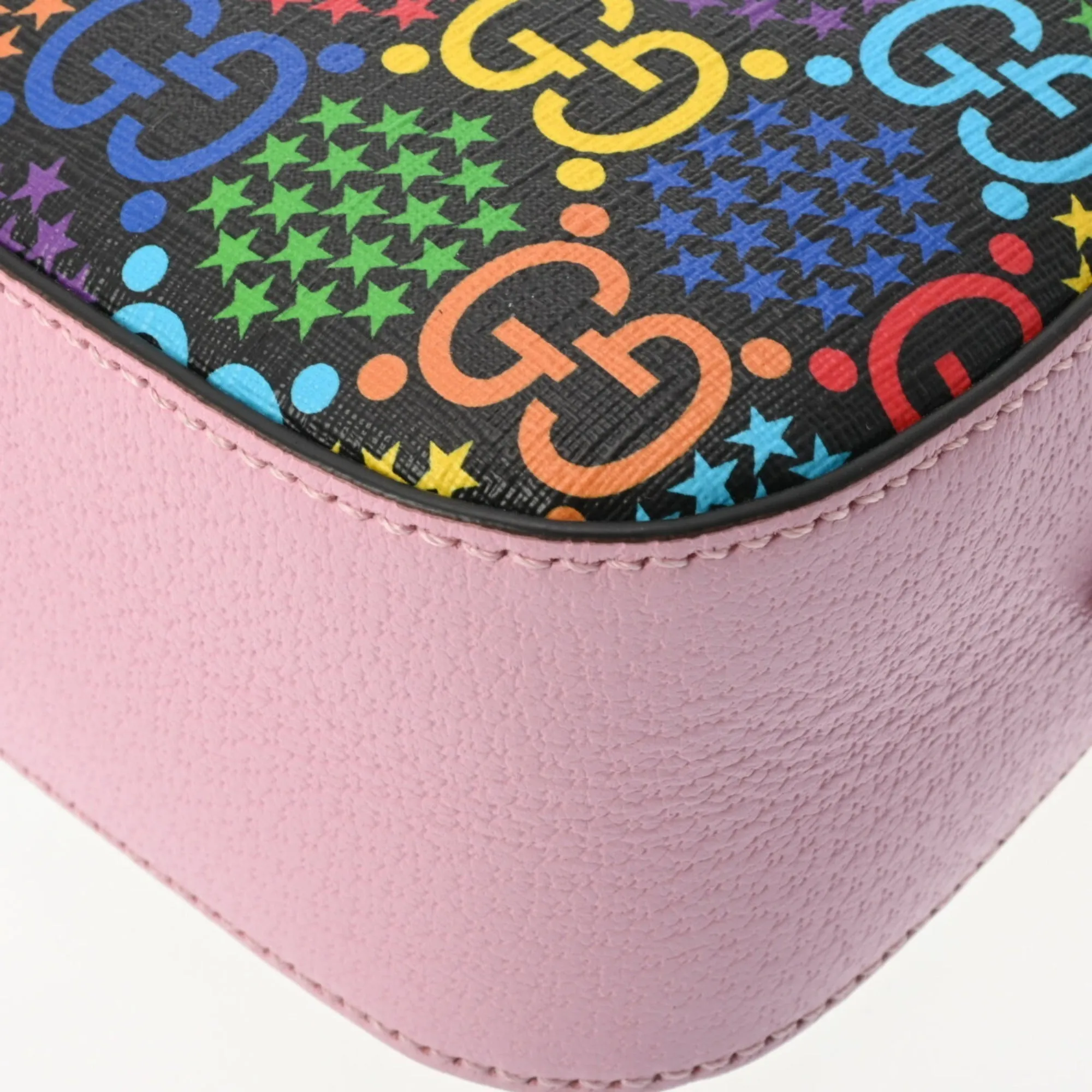 Gucci GG Psychedelic Pink/Multicolor 574886 Women's PVC Shoulder Bag