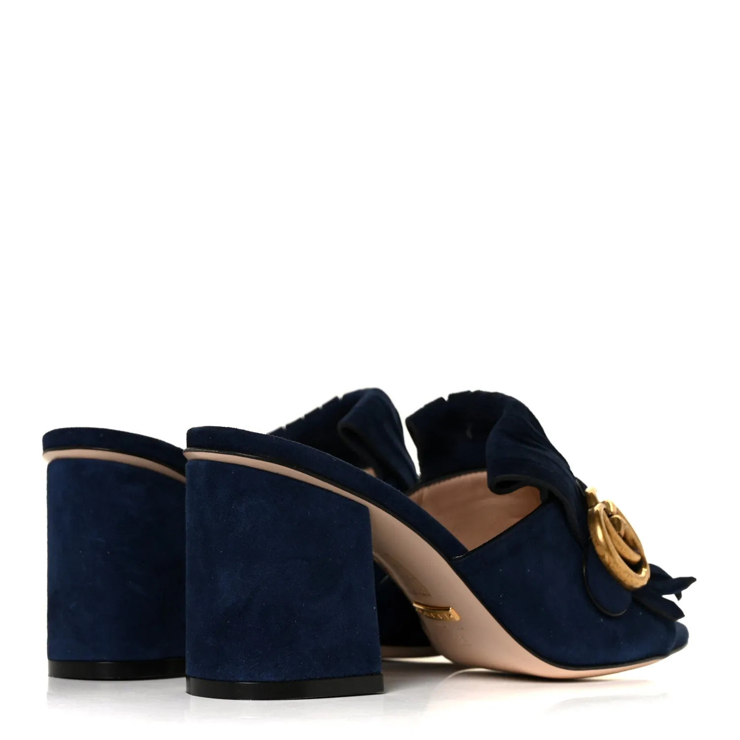 GUCCI KID SCAMOSCIATO GG MARMONT FRINGE SANDAL
