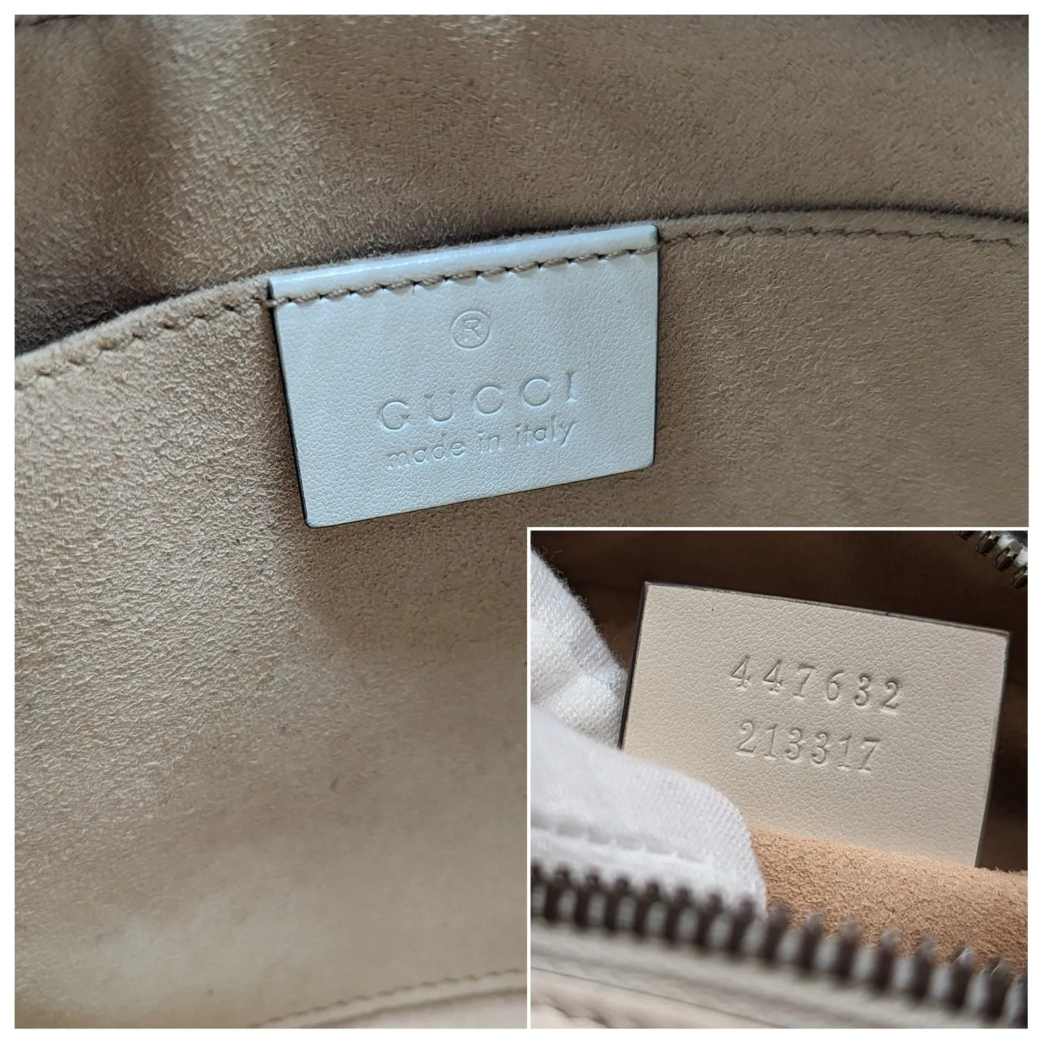 Gucci White Small GG Marmont Shoulder Bag