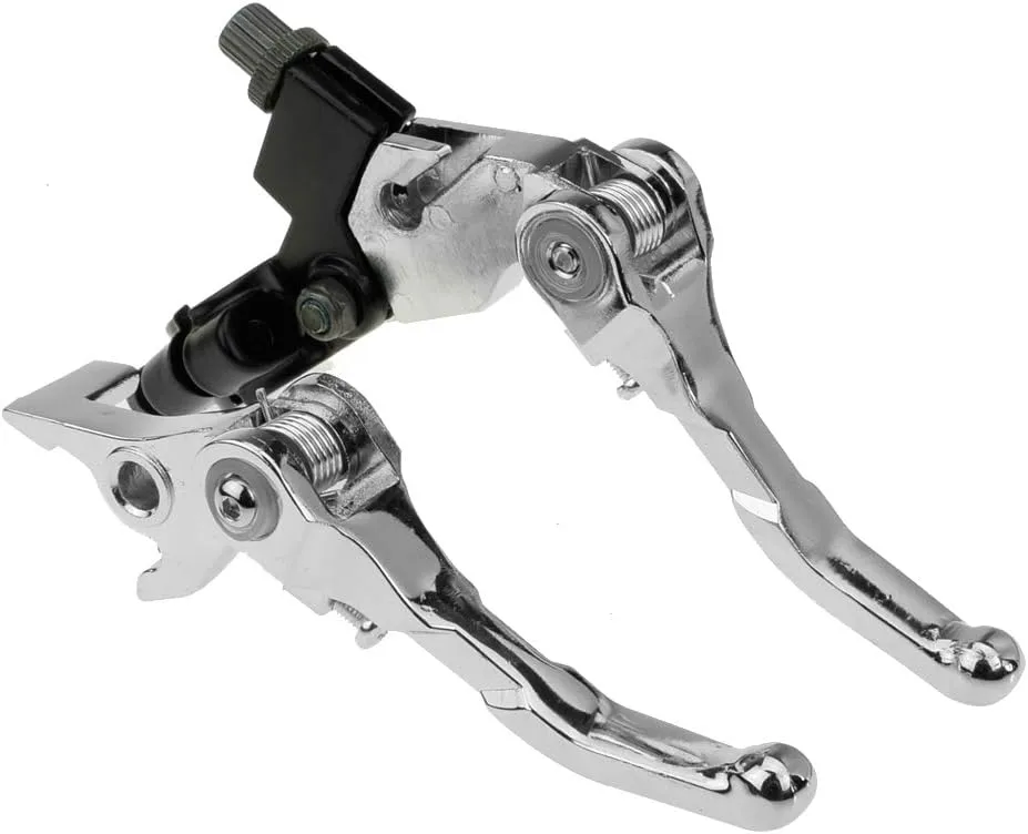 HIAORS 7/8" Folding Clutch Brake Lever for Xmotos BSE KAYO Apollo Thumpstar 70cc 110cc 125cc 150cc SSR Pit Dirt Bike Parts Motorcycle Silver
