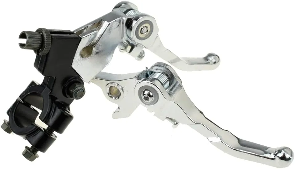HIAORS 7/8" Folding Clutch Brake Lever for Xmotos BSE KAYO Apollo Thumpstar 70cc 110cc 125cc 150cc SSR Pit Dirt Bike Parts Motorcycle Silver