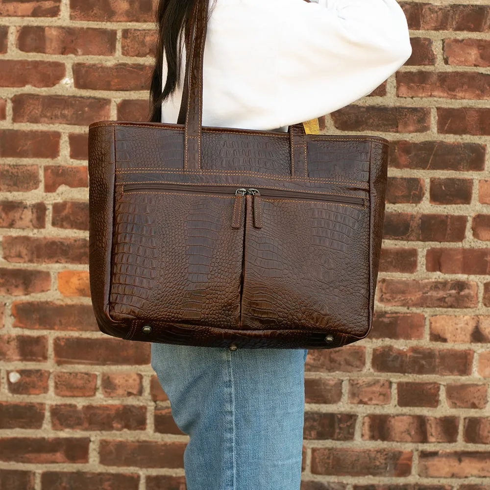 Hornback Croco Uptown Tote Bag #HB916