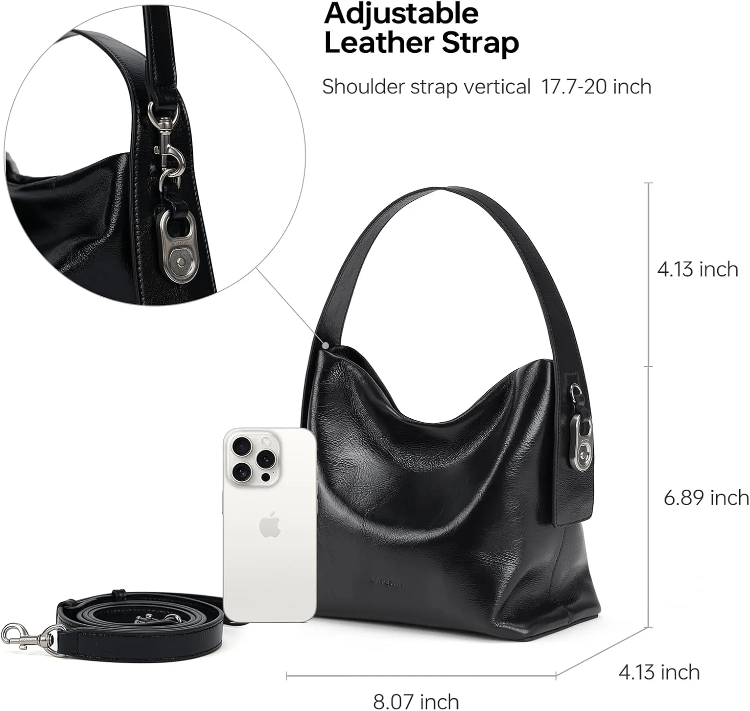 LA FESTIN Small Purse Leather Handbags for Women: Shoulder Crossbody Bag - Handbag with Strap