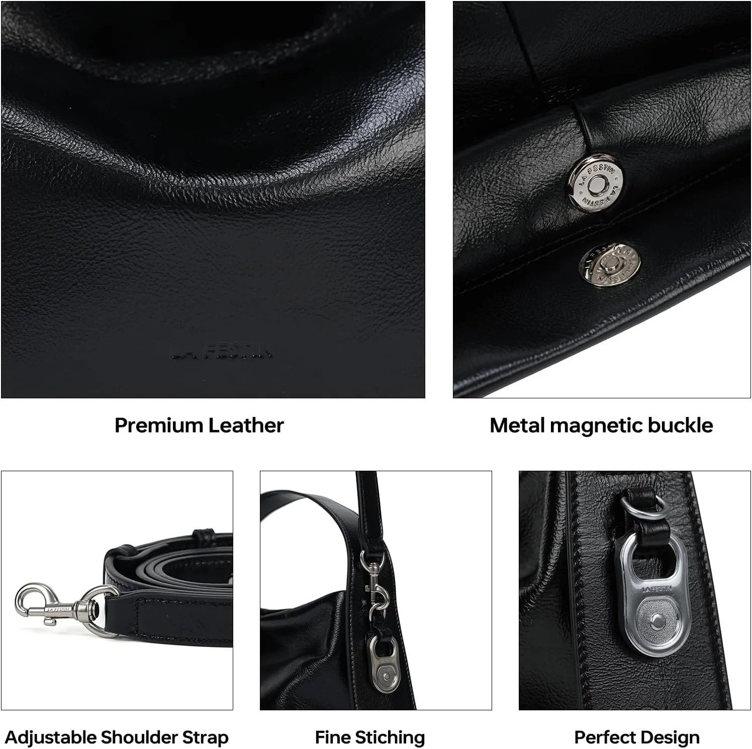 LA FESTIN Small Purse Leather Handbags for Women: Shoulder Crossbody Bag - Handbag with Strap
