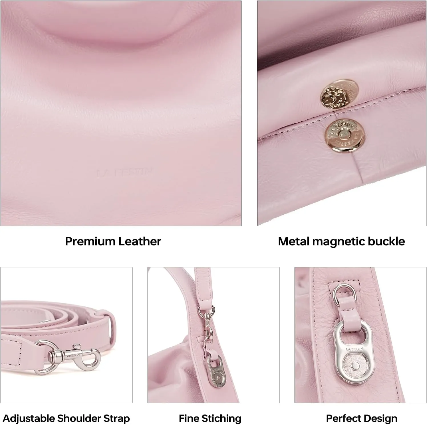 LA FESTIN Small Purse Leather Handbags for Women: Shoulder Crossbody Bag - Handbag with Strap