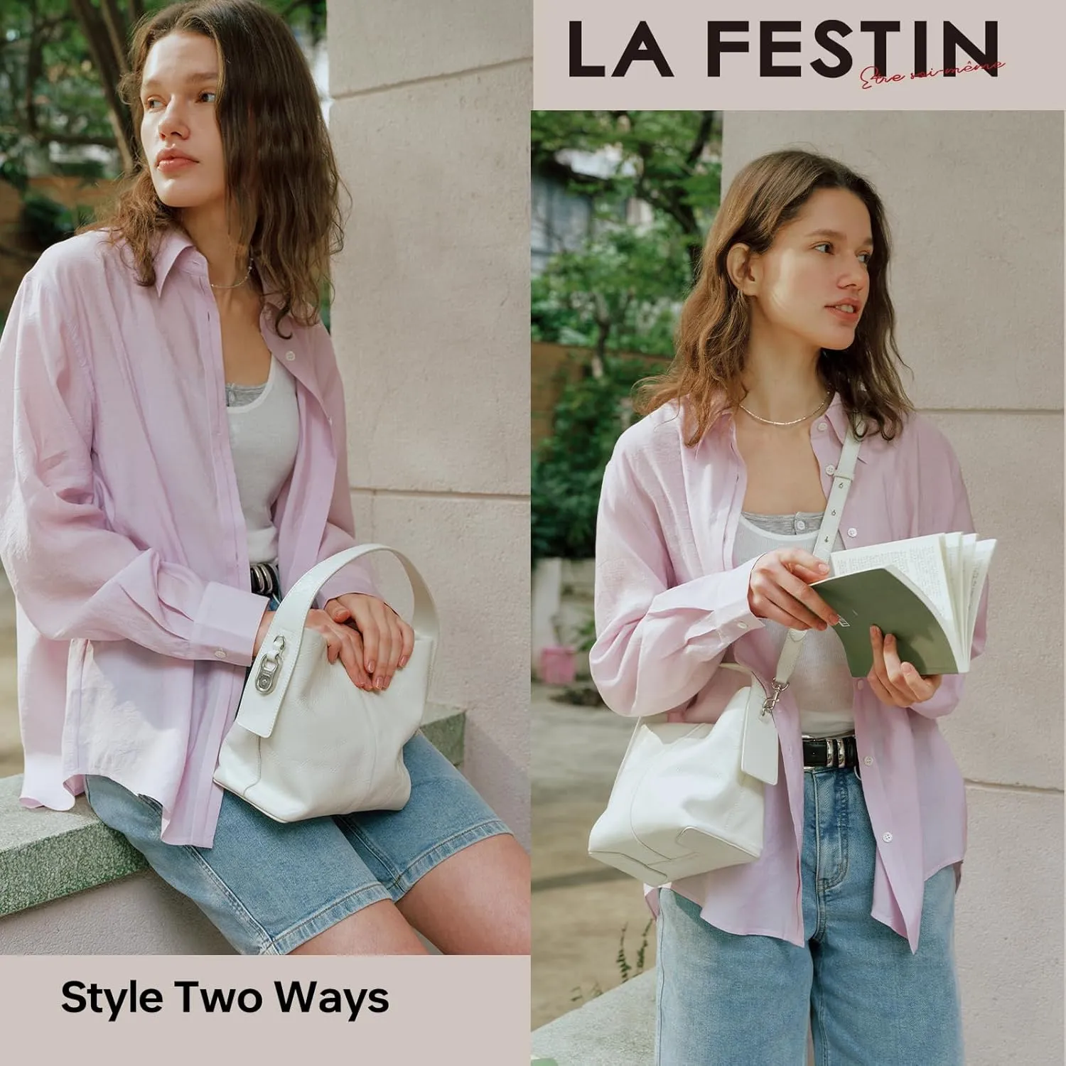 LA FESTIN Small Purse Leather Handbags for Women: Shoulder Crossbody Bag - Handbag with Strap