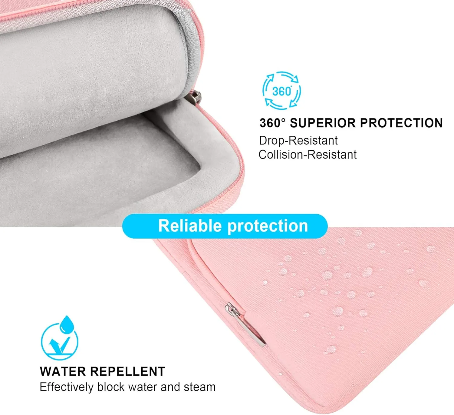 Lacdo 360 Protective Laptop Shoulder Bag for 13 inch New MacBook Air M4 A3240 2025, M3 A3113, M2 A2681, M1 A2337 A2179 A1932 2024-2018 | 13 inch MacBook Pro M2 M1 A2338 A2251 A2289 Computer Bag, Pink