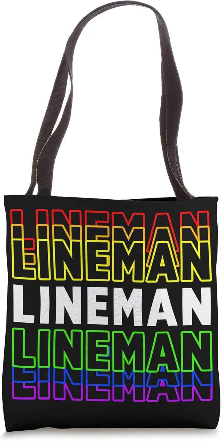 Lineman Electrician Electric Craftsman Engineer High Voltage Tote Bag