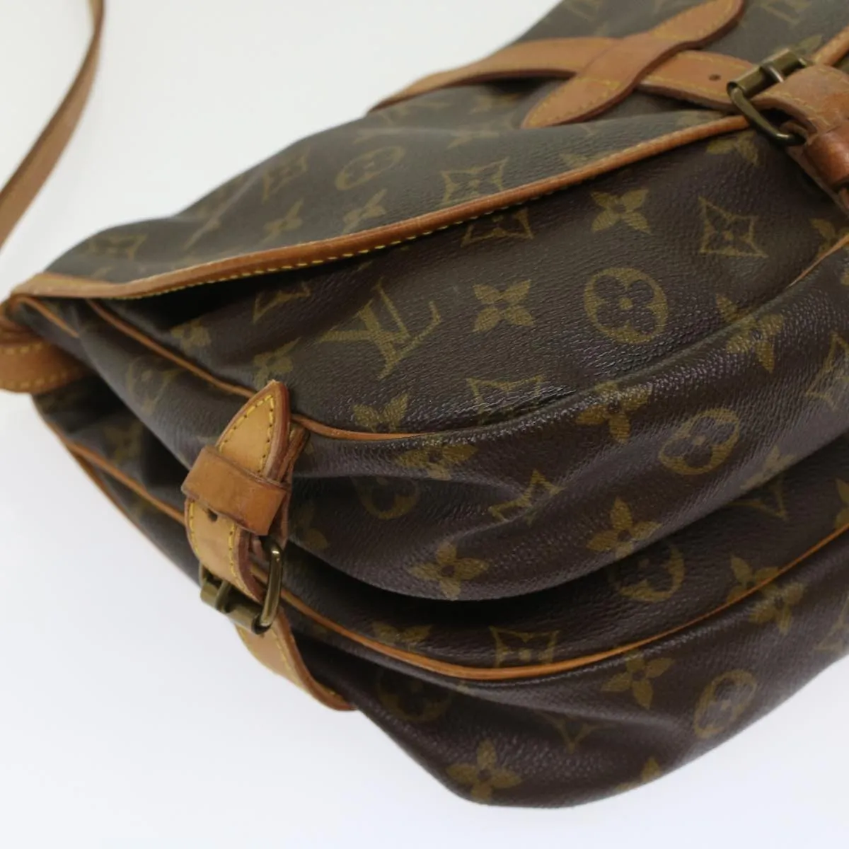 LOUIS VUITTON Monogram Saumur 30 Shoulder Bag M42256 LV Auth 49331