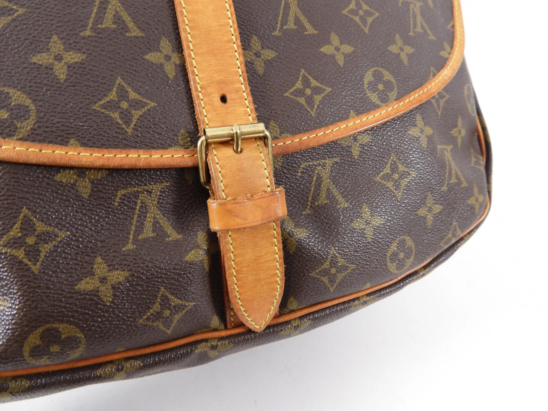 Louis Vuitton Vintage Monogram Saumur 35 Double Satchel Bag