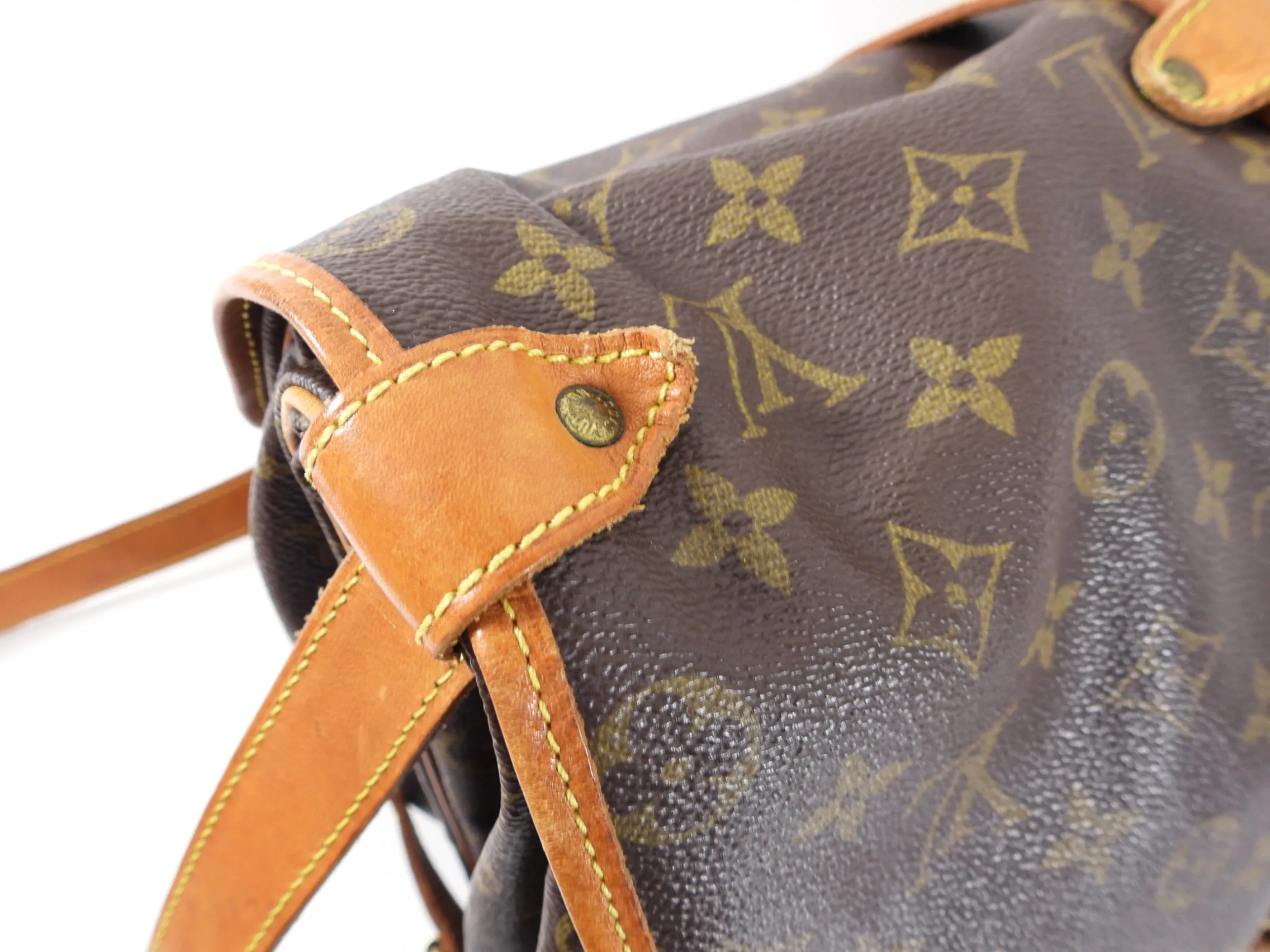 Louis Vuitton Vintage Monogram Saumur 35 Double Satchel Bag
