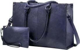 LOVEVOOK Laptop Bag for Women, 15.6 inch Laptop Tote Bag Vintage Work Bags for Women Computer Bag Office Briefcase Handbag