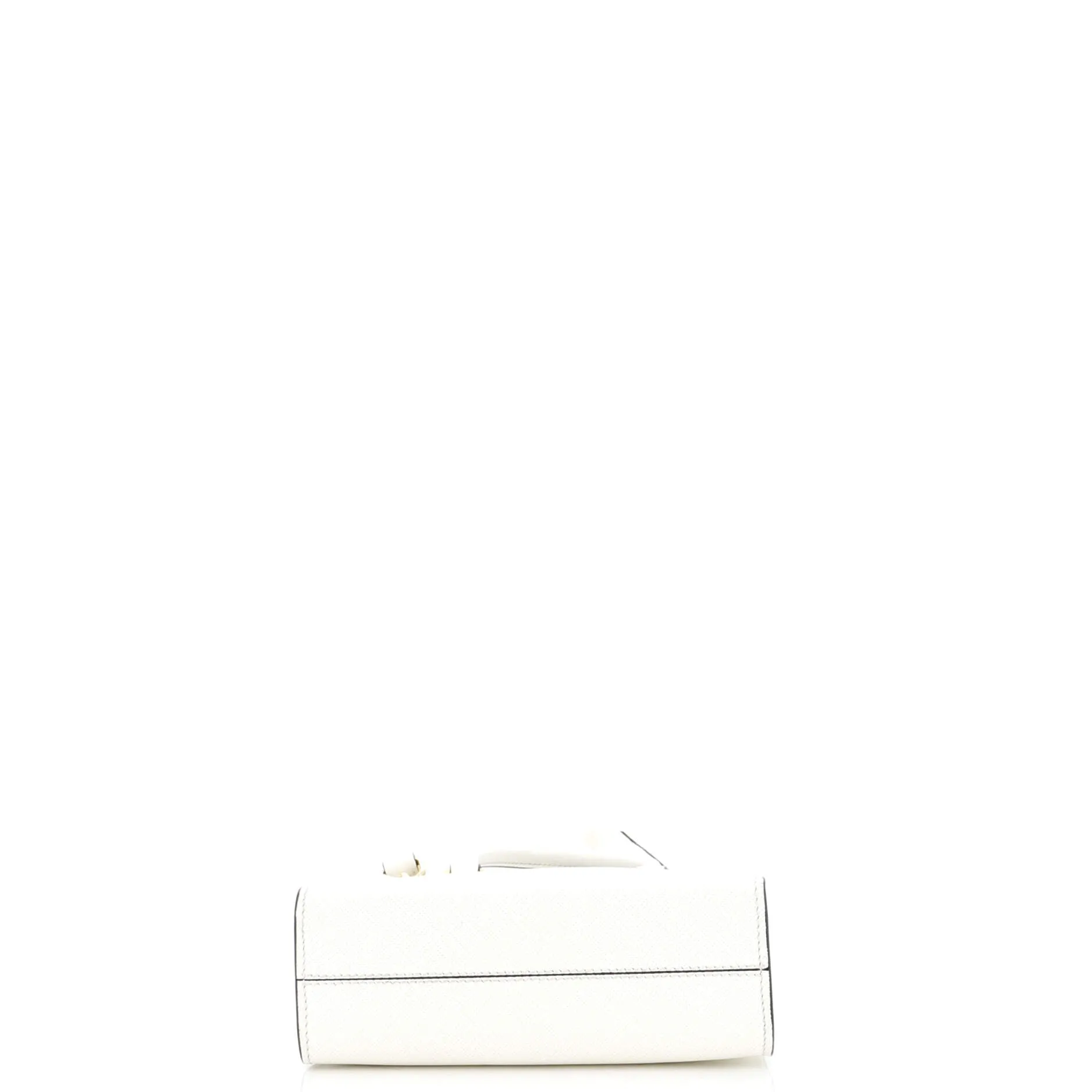 Lux Embossed Logo Tote Saffiano Leather Small