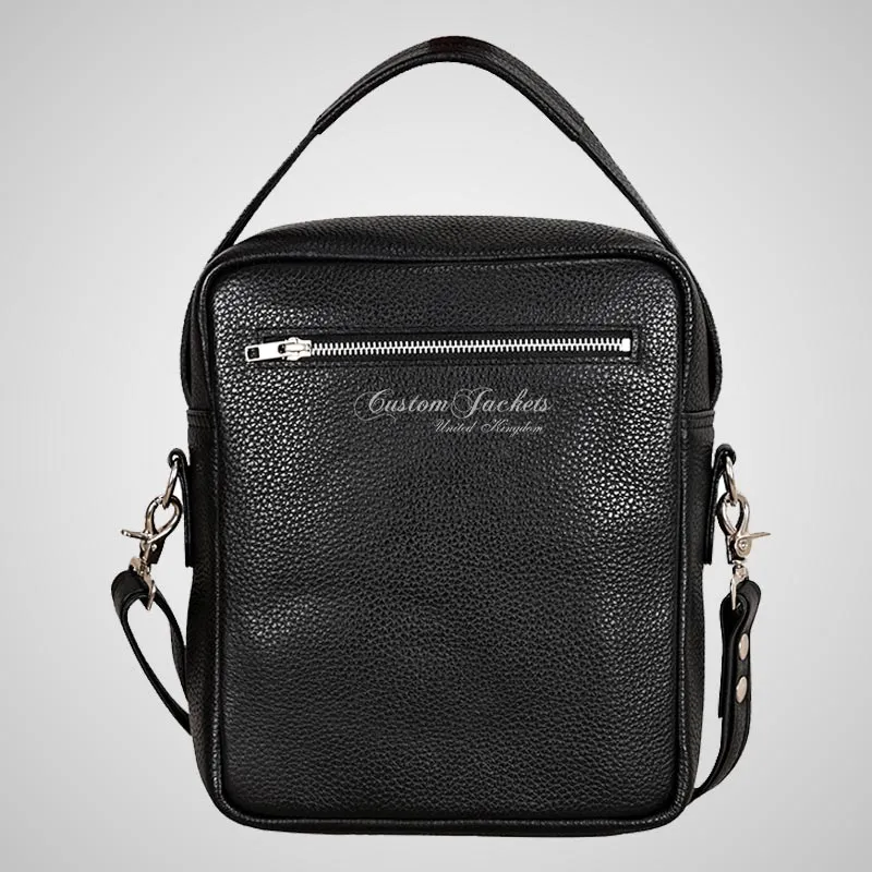 Mens Leather Reporter Bag Small Crossbody Messenger Bag