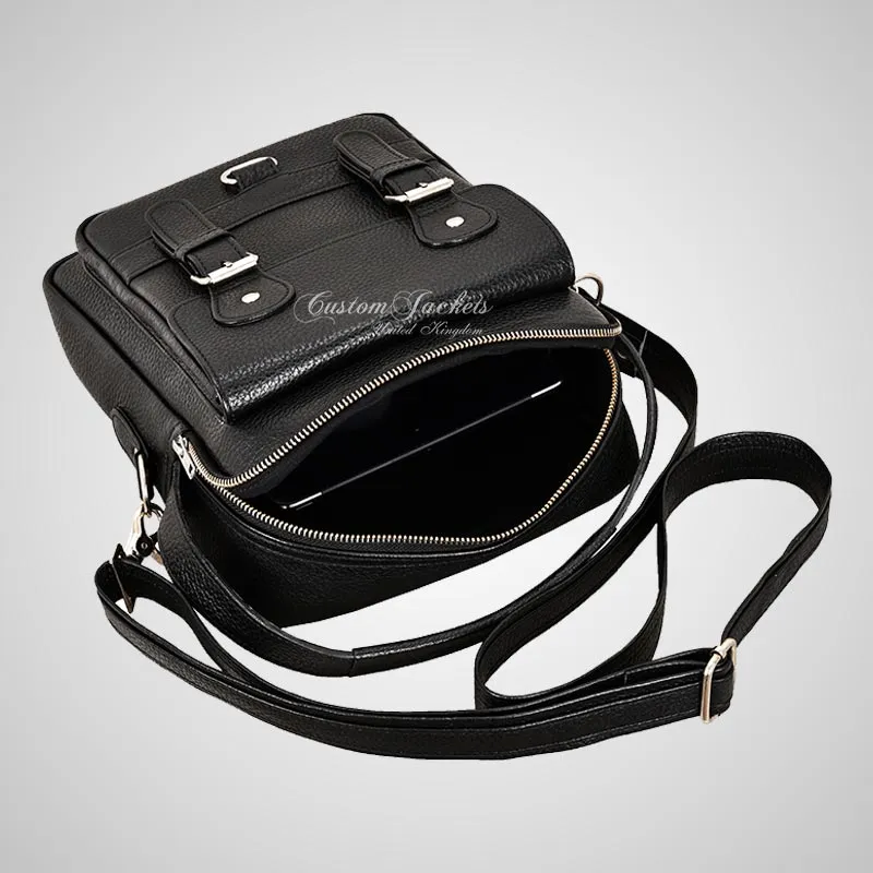 Mens Leather Reporter Bag Small Crossbody Messenger Bag