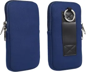 Neoprene Phone Sleeve Zipper Cell Phone Pouch Bag Belt Loop Case Compatible for iPhone 16 Pro Max/Galaxy S25 Ultra / S24 FE / A16 A35 / Pixel 9 Pro XL/BLU View 5 / OnePlus 13 13R / TCL 50 XE