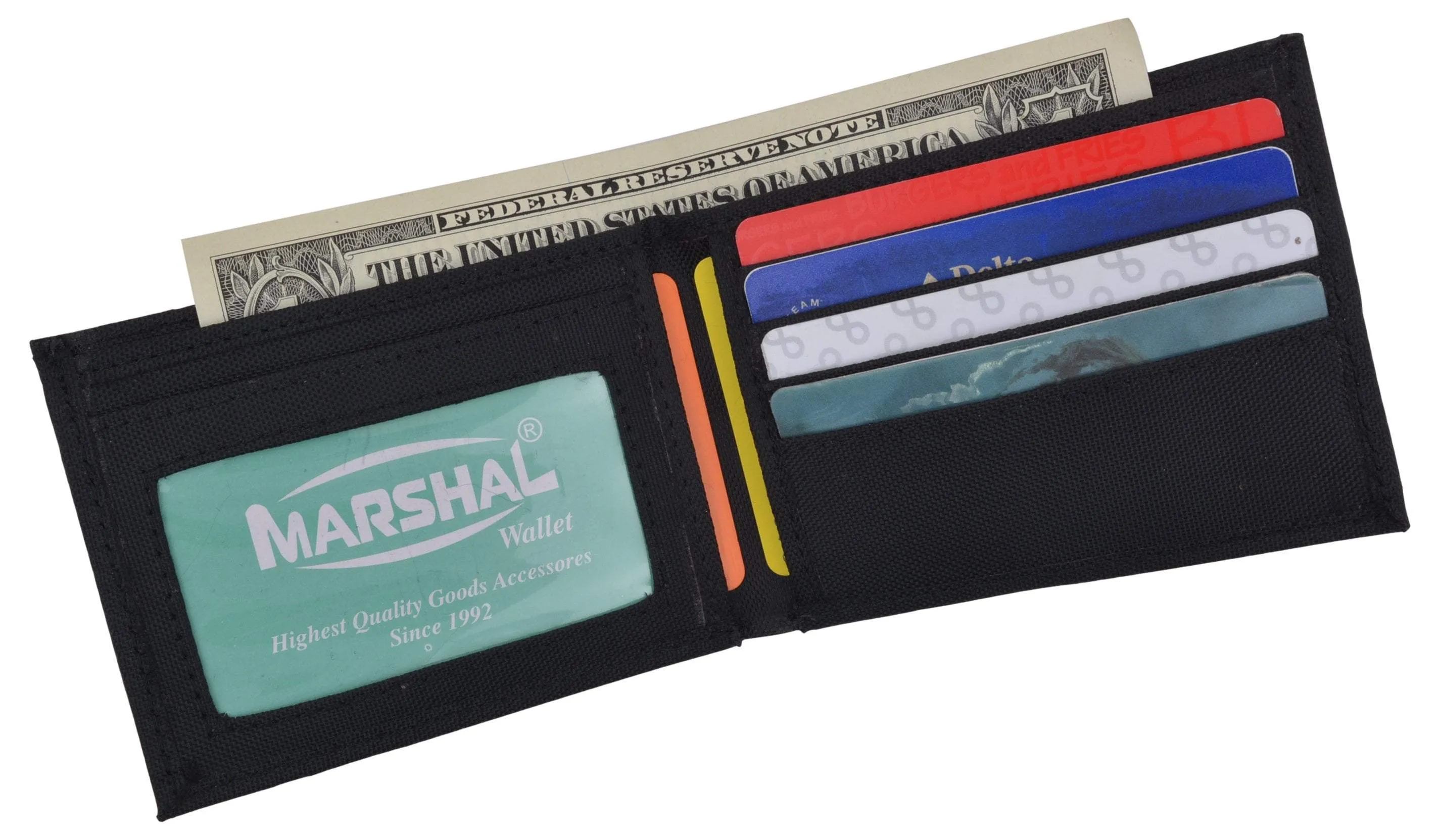 New Nylon Slim Compact Boys ID Card Bifold Wallet