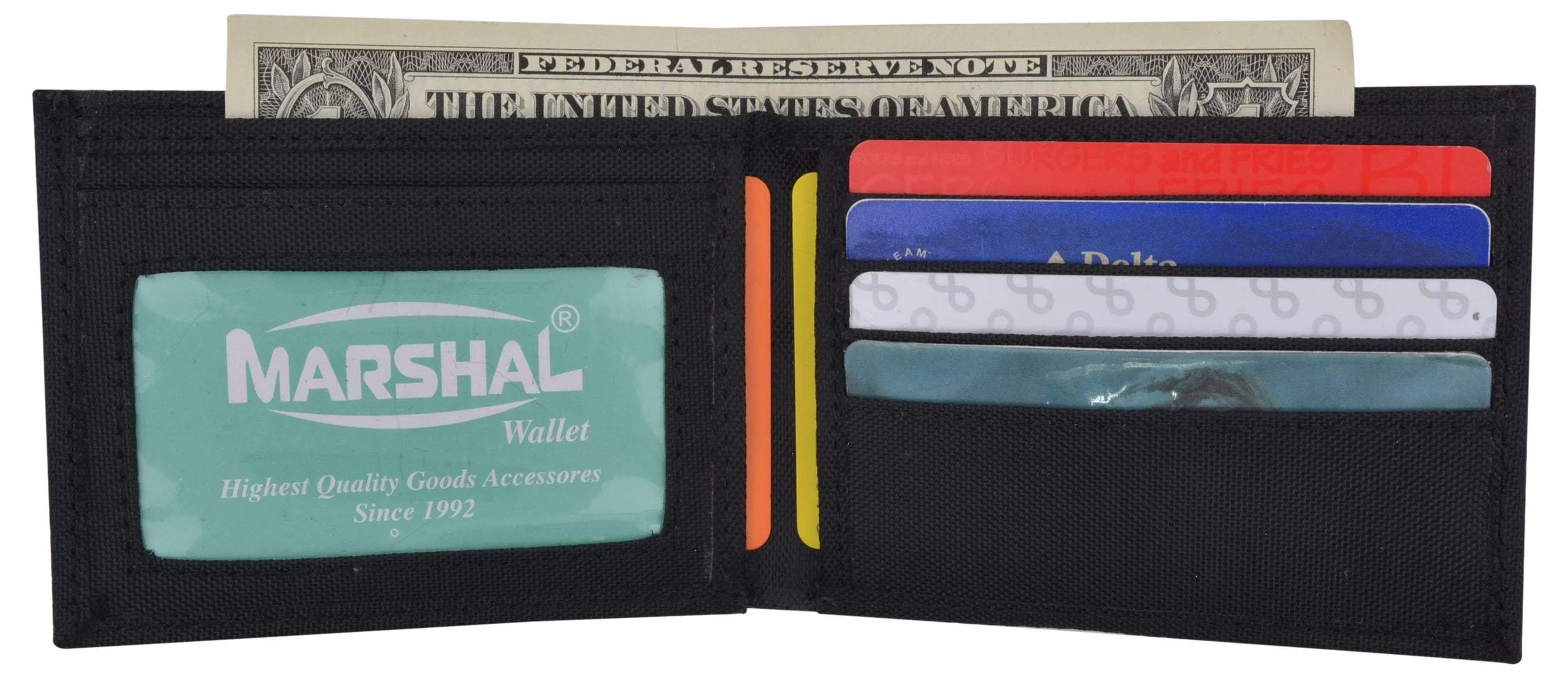 New Nylon Slim Compact Boys ID Card Bifold Wallet