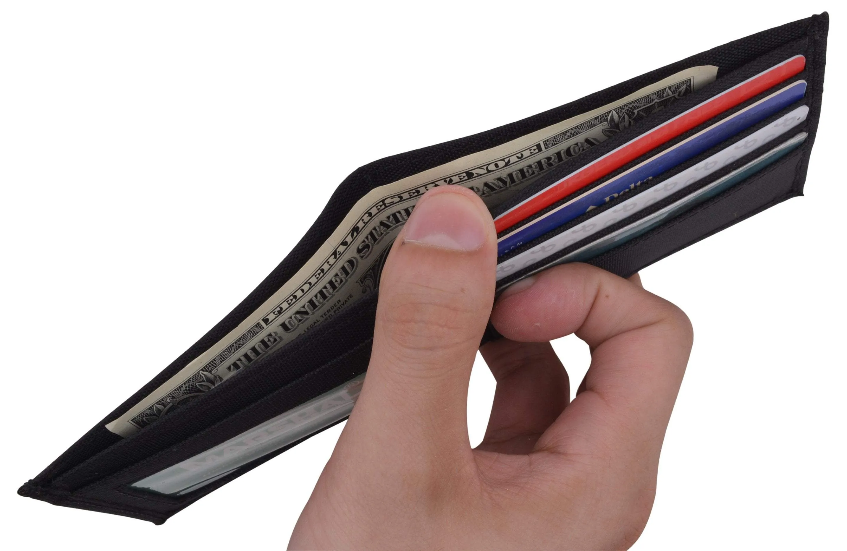 New Nylon Slim Compact Boys ID Card Bifold Wallet