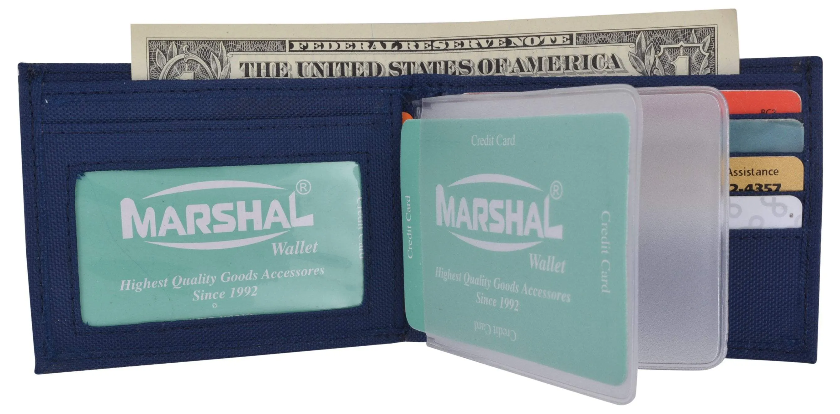 New Nylon Slim Compact Boys ID Card Bifold Wallet