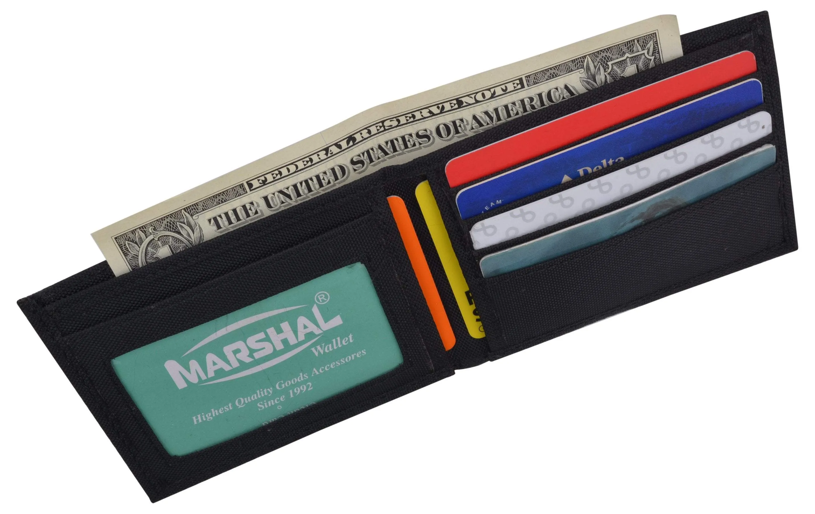 New Nylon Slim Compact Boys ID Card Bifold Wallet