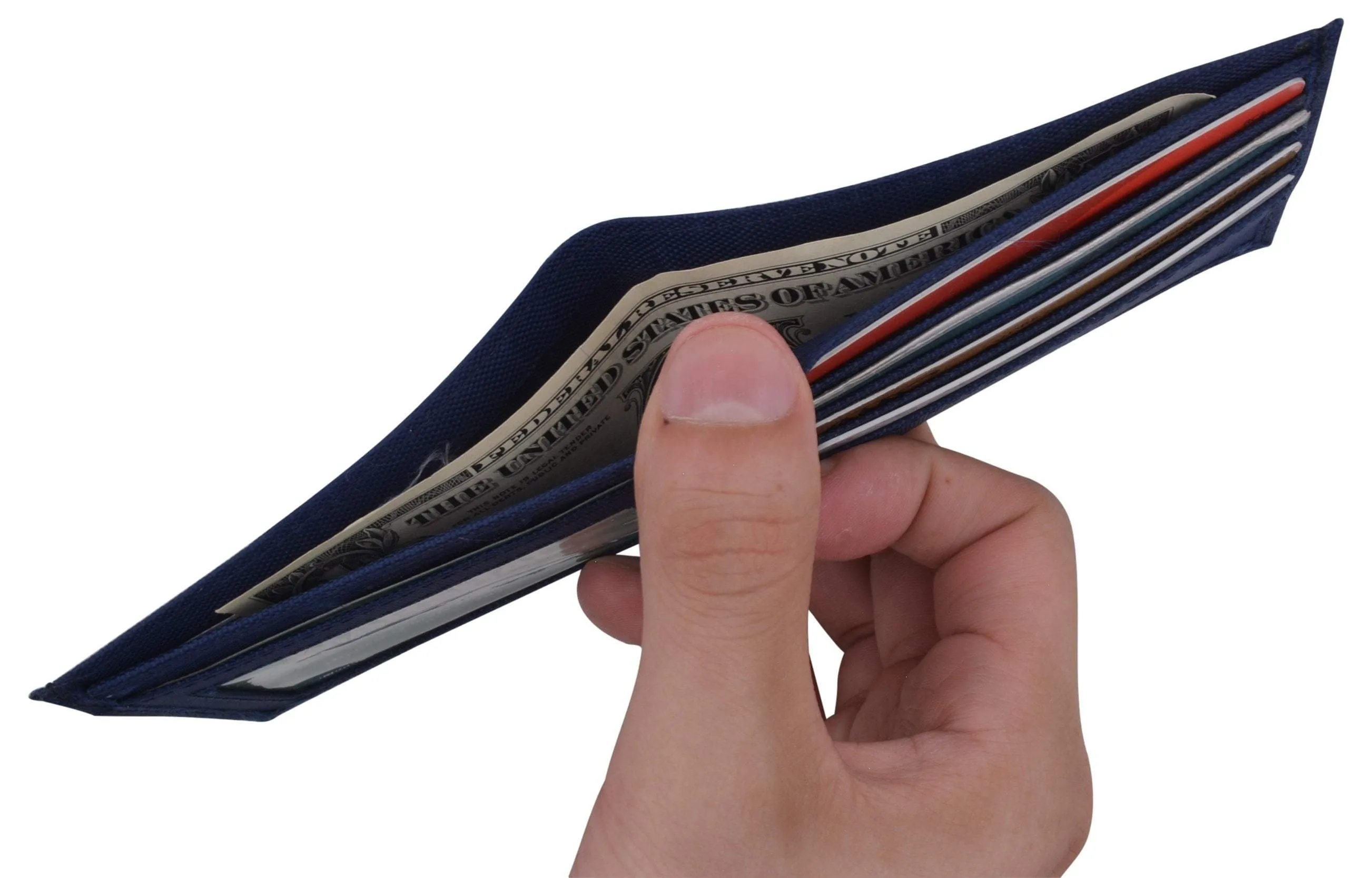 New Nylon Slim Compact Boys ID Card Bifold Wallet