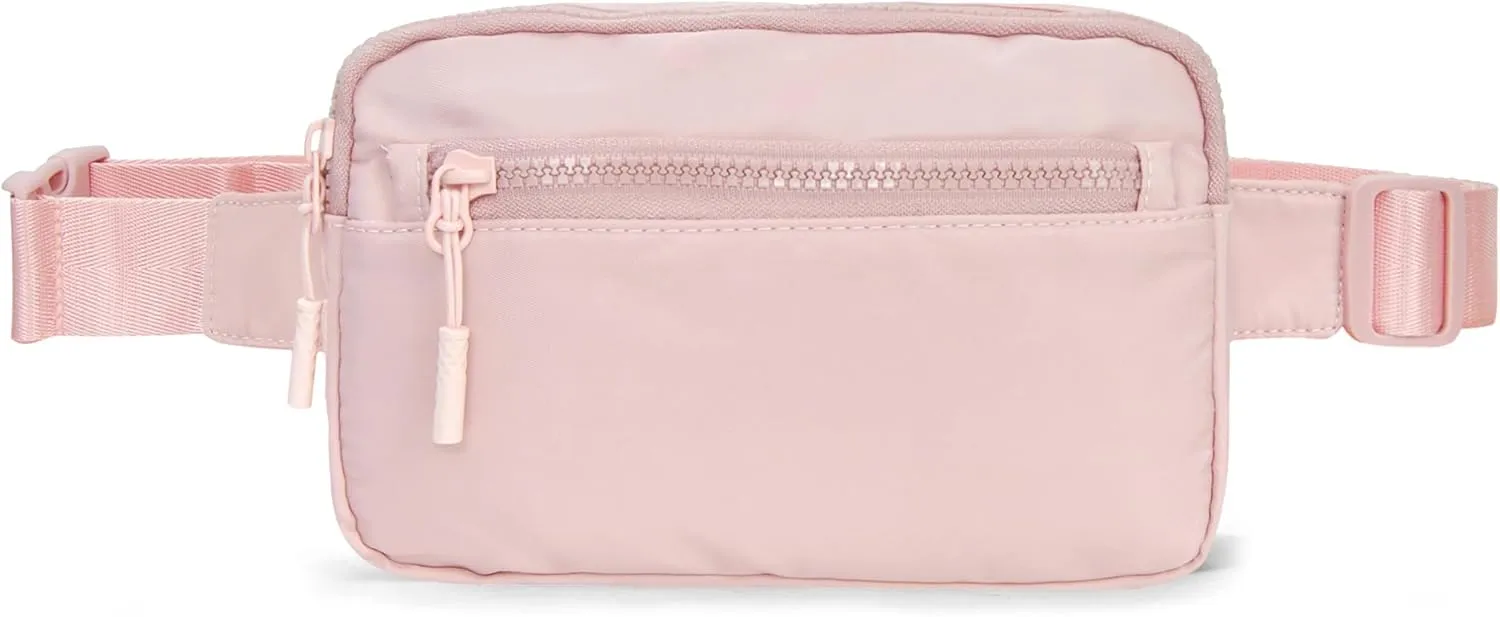 NGIL Crossbody Belt bag for Woman, Crossbody Pack, Small Belt Pack for Women, Workout, Traveling, Running Hip Bag, Hiking Waist Bag with Adjustable Strap (Baby Pink)