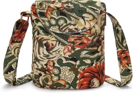 OPQRSTU Women's Retro Small Size Canvas Shoulder Bag Hippie Boho Crossbody Handbag