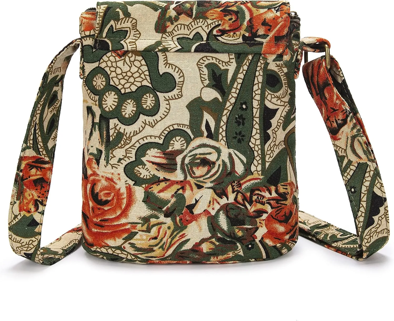 OPQRSTU Women's Retro Small Size Canvas Shoulder Bag Hippie Boho Crossbody Handbag