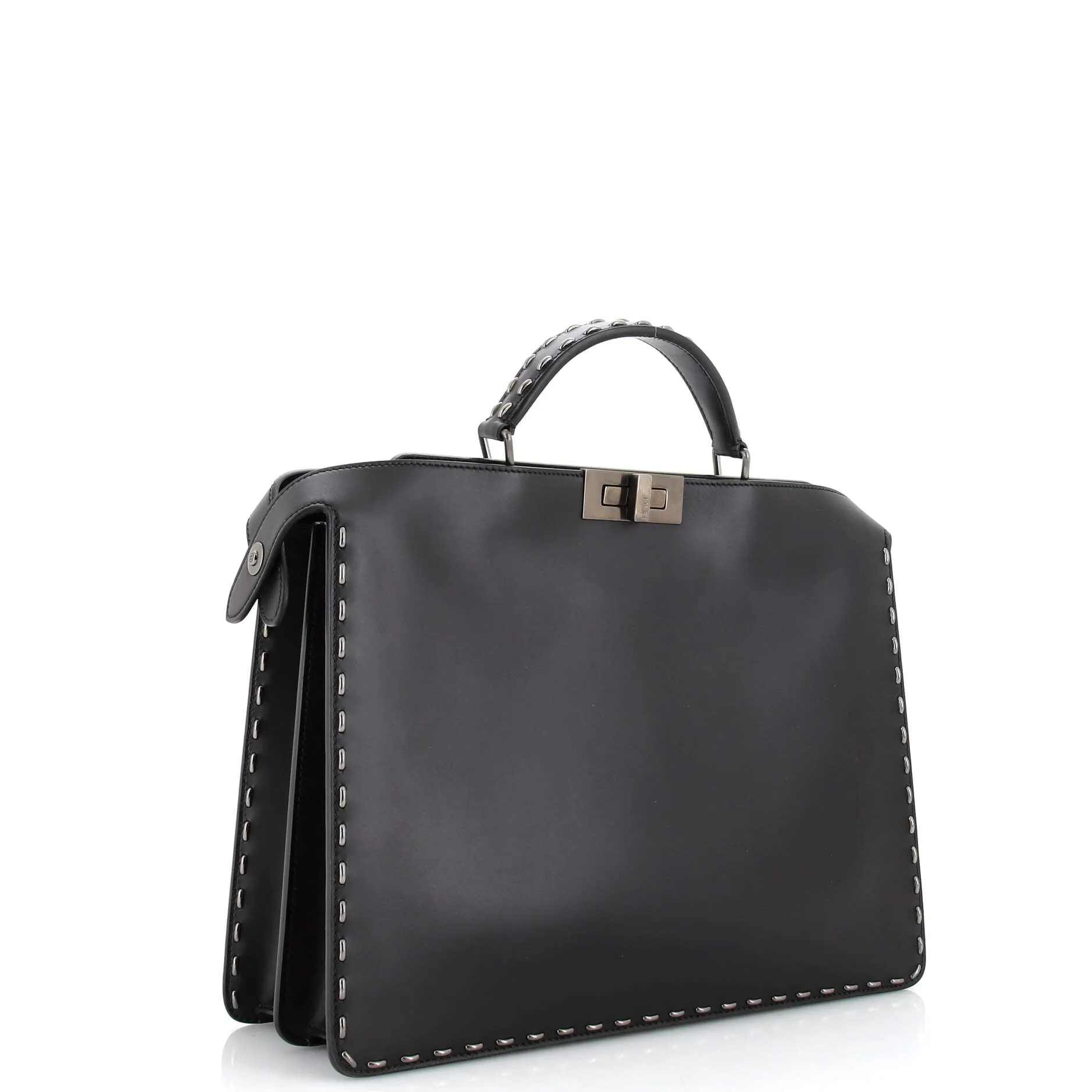 Peekaboo ISeeU Briefcase Studded Leather Medium